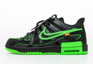 CU6015-001 OFF White x Nike Air Rubber Dunk “Green Strike”
